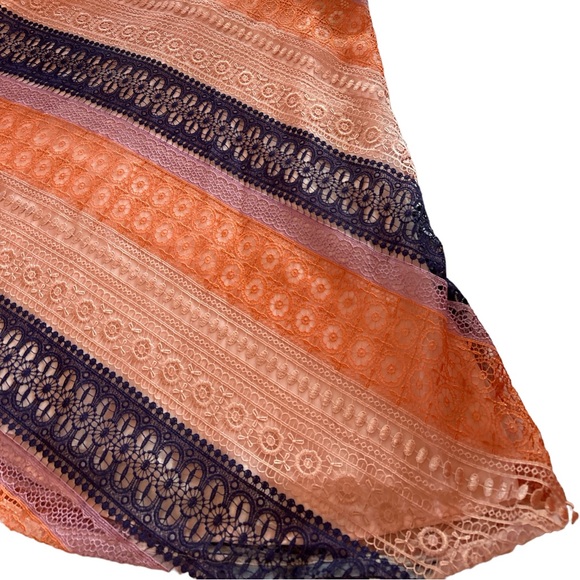 Maeve beautiful orange blue fully lined dress. Size 8. - Picture 12 of 14